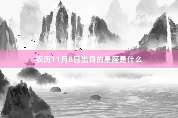 农历11月8日出身的星座是什么